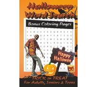 Halloween Word Search Puzzle Book & Coloring Pages: Fun Word Searches with Hardcover & Easy to Read Print | 50+ Puzzles | 110 Halloween Themed Words | ... Gift for Vacations, Holidays and Free Times
