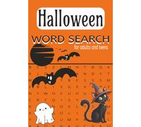 Halloween word search puzzle book: Word searches with easy-to-Read. Print about Halloween, spooky, and more. 6x9 100 pages 50 puzzles, Perfect gift for anyone.