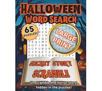 Halloween Word Search: Secret Story Scramble Large Print Edition