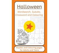 Halloween Wordsearch, Suduko, Crossword and Colouring Book: Easy to read print puzzles about Halloween, Magic, Autumn. 6x9 inches 302 pages I 150+ puzzles - Gift for vacations, holidays and relaxation