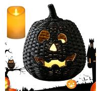 Halloween Woven Pumpkin - Iron Art Handcrafted Candy Basket For Farmhouse