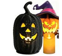 Halloween Woven Pumpkin - Iron Art Handcrafted Candy Basket For Farmhouse