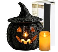 Halloween Woven Pumpkin - Iron Art Handcrafted Candy Basket For Farmhouse