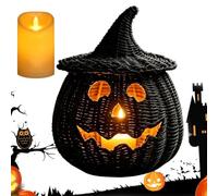 Halloween Woven Pumpkin - Iron Art Paper Rope 20x20x28cm 7.87x7.87x11.02in