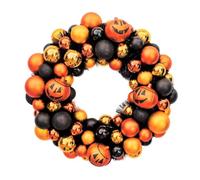 Halloween Wreath - Farmhouse Pumpkin Ball Front Door Wreath & Garland