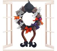 Halloween Wreath For Front Door | Spooky Halloween Party Sign | Wreath Decorations | For Home Apartment Garden Yard Terrace Party Themed Events Haunted House Decoration