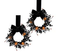 Halloween Wreaths | Farmhouse Garland Ornament with Bow