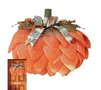 Halloween Wreaths for Front Door, Pumpkin Decor for Autumn, Cloth Halloween Decorations, Festive Home Decor for Thanksgiving, Fireplace, Parties, Patio, Living Room, and Porch Holiday, 40x40cm
