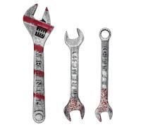 Halloween Wrench - Scary Cosplay Decoration, Haunted Scene Display, Bloody Simulation Novelty Accessory Showcasing Creepy Visual Effect Supporting Immersive Celebration Themes For Role-Playing Bars