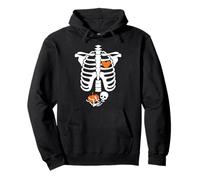 Halloween X-Ray Embarazo Esperando Baby Rib Cage Sudadera con Capucha