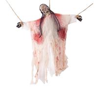Halloween Yard Decorations, Glow Flying Ghost Pendant, Spooky Hanging Decor for Wall Window Hallways Haunted House School Yard, Party Props with Eerie Lighting Effects Indoor Outdoor Use