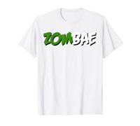 Halloween ZombaE Camiseta gráfica económica, Hombre, Blanco, XL