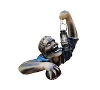 Halloween Zombie Lantern Statue - Glowing Undead Decor for Graveyard Displays
