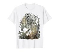 Halloween, Zom squeletos, Muertos vivientes, Terror Camiseta gráfica económica, Hombre, Blanco, L