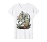 Halloween, Zom squeletos, Muertos vivientes, Terror Camiseta gráfica económica, Mujer, Blanco, XS
