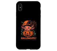 Hallowlotl Cute Axolotl Halloween Pumpkin Witch Carcasa para iPhone XS MAX