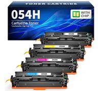 Halloya 054H 054 CRG-054H CRG-054 Compatible para Canon 054H Toner Set 054 Cartridge i-SENSYS MF643Cdw MF641Cw MF645Cx LBP623Cdw LBP621Cw MF642Cdw MF644Cdw LBP622Cdw dw MF644 0C (4-paquete)