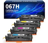 Halloya 067H 067 Tóner compatible con Canon 067H para impresora i-SENSYS MF655CDW MF657CDW LBP633CDW LBP631CW MF651CW (4 unidades)