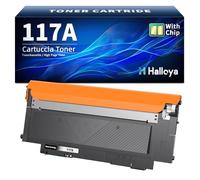Halloya 117A W2070A Tóner Compatible para HP 117A para Color Laser MFP 179fnw 150nw 178nwg 179fwg 178nw 150a 150w W2070A W2071A W2072A W2073A（1 Negro）