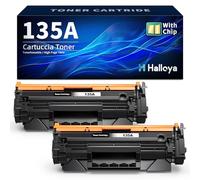 Halloya 135A Tóner Compatible para HP 135A 135X W1350X W1350A para HP Laserjet m209dw MFP m234dw M234dwn m234sdw m234sdn m234 m209(2 Negro, con Chip)
