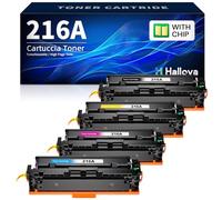 Halloya 216A Toner Kompatibel für 216A W2410A W2411A W2412A W2413A für Color Laserjet Pro MFP M183fw Toner M182n M183fdw M182 M182nw M155 (Mit Chip, 4er-Pack)