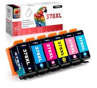 Halloya 378XL - Cartucho de repuesto para Epson 378 XL Multipack cartuchos Epson 378XL para Epson Expression Photo XP8700, XP8605, XP8600, XP8500, XP8505 XP-15000 (6 unidades)