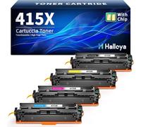 Halloya 415X Tóner con Chip Compatible con HP 415A 415X