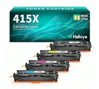 Halloya 415X Tóner con Chip Compatible para HP 415X 415A W2030A
