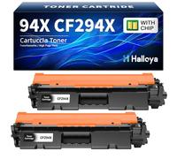 Halloya 94X CF294X Cartucho tóner compatible para HP 94X 94A CF294X para HP laserjet pro mfp m148dw para LaserJet Pro M148fdw M149fdw M118dw M148 M149 Alto rendimiento 2800 páginas (2 negro)