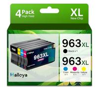 Halloya 963XL Cartuchos de Tinta Compatibles con Tinta HP 963 XL para HP Officejet Pro 9010e 9010 9012 9012e 9014 9015e 9016 9016e 9018 9018e 9019e 9020 9020e 9022e 9025 9025e (Versión Actualizada)