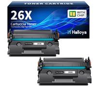 Halloya Cartucho de tóner compatible de repuesto para HP 26X 26A CF226X CF226A Laserjet Pro M402d M402dn M402n M402dw M402 MFP M426fdw M426dw M426fdn M426 (negro, pack de 2)