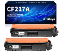 Halloya CF217A 17A Cartucho de Tóner Compatible para HP 17A CF217A para HP LaserJet Pro M102A M102W MFP M130FW MFP M130NW MFP M130FN MFP M130A Impresora (Negro, 2 Pack)