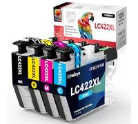 Halloya LC Cartuchos de impresora para Brother MFC MFC-J5340DW, J5345DW, J5740DW, J6540DW, J6940DW, Multipack LC-422VAL, LC-422XL