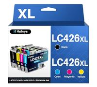 Halloya LC426XL LC426 Cartuchos de Tinta Compatible con Brother LC426XL | LC426 XL LC-426XLVAL Cartuchos Compatible con Brother MFC-J4335DW MFC-J4340DW MFC-J4535DW MFC-J4540DW (4 Unidades )