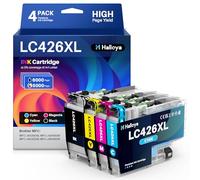 Halloya LC426XL LC426 XL Pigment Printer Cartridges for Brother LC-426XLVAL LC426 XL Multipack Cartridges for Brother MFC-J4335DW MFC-J4340DW MFC-J4540DW MFC-J4540DWXL(4 unidades)