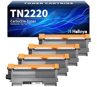 Halloya TN2220 TN 2220 Compatible Cartucho de Tóner para Usar en Lugar de Brother TN2010 para MFC-7360N MFC-7460DN DCP-7055 DCP-7060D DCP-7065DN HL-2240 HL-2130 HL-2135W HL-2240 HL-2250DN (4 Negro)