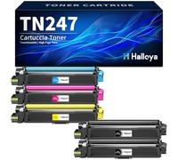 Halloya TN243 TN247 CMYK Tóner Compatible para Brother MFC L3750CDW TN243CMYK MFC-L3750CDW DCP-L3550CDW DCP-L3510CDW MFC-L3770CDW MFC-L3710CW HL-L3210CW HL-L3230CDW Tóner TN247 TN-243 (5 Pack)