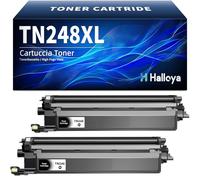 Halloya TN248XL TN-248XL TN-248BK - Tóner compatible con Brother TN-248XL TN-248 para Brother MFC-L3760CDW Toner MFC-L3740CDW DCP-L3560CDW HL-L3240CDW MFC-L8390CDW DCP-L3520CDW (2 negro)