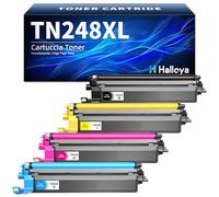 Halloya TN248XL TN248 Cartucho Tóner Compatible para Brother TN248VAL TN-248 TN248CMYK para Brother DCP-L3560CDW MFC-L8340CDW L8390CDW HL-L8230CDW L8240CDW (4-Pack)