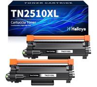 Halloya TN2510XL TN-2510XL MFC-L2835DW Tóner Compatible con Brother TN 2510XL TN2510 para HL-L2400DW HL-L2400DWE MFC-L2800DW DCP-L2620DW MFC-L2860DWE DCP-L2627DW con Chip (2 Negro)