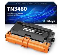 Halloya TN3480 Cartucho de tóner de Repuesto para Brother TN-3480 TN 3480 Brother 3480 Compatible para Brother HL-L5100DN Toner DCP L5500DN Brother MFC-L5750DW Toner Brother MFC-L5700DN (1 Negro)