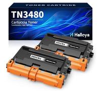 Halloya TN3480 TN-3480 Tóner compatible con Brother TN3480 TN 3480 TN3430 para Brother HL-L5100DN Toner MFC-L5750DW HL L5100DN MFC L5750DW DCP-L5500DN MFC-L5700DW HL-L5200DW (negro, 2) Paquete de