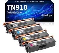 Halloya TN910 TN 910 TN-910 TN-910 Toner Compatible para Brother TN910 TN 910 MFC-L9570CDW HL-L9310CDW HL-L9310CDWT HL-L9310CDWTT MFC-L9570CDWT (negro, cian, amarillo, magenta, 4 unidades)