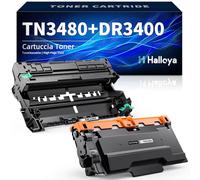 Halloya Tóner TN3480 + Tambor DR3400 Compatible con Brother TN3480 y DR3400