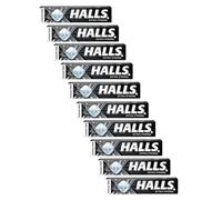 Halls | Dulces Refrescantes Sin Azúcar | Halls Extra Fuerte Caramelo Mentol Eucalipto - 10 Barras (320 Gr)