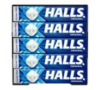 Halls Eucalipto, Caramelo Sin Azúcar, Caja de 20 Sticks de 32 g | Caramelos sin azúcar con sabor a eucalipto y efecto refrescante, perfectos para disfrutar de frescor en cualquier momento