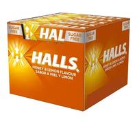 Halls Eucalipto-limon y miel-extra fuerte-sandia-citrus mix -fresa-lima-Caramelo duro Caja con 20 Sticks de 32 g