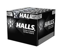 Halls Extra Fuerte, Caramelo Sin Azúcar, Caja de 20 Sticks de 32 g | Caramelos sin azúcar con sabor extra fuerte y efecto refrescante, perfectos para disfrutar de frescor en cualquier momento