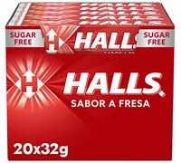 Halls Fresa - Caramelo duro - Caja con 20 Sticks de 32 g