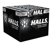 Halls Menta Fuerte - Caramelos Halls Menta Fuerte Sin Azucar - Caja 20 Paquetes de Caramelos Halls